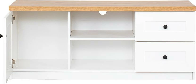 Stolik RTV Toskania (biały/dąb Soma ciemny)