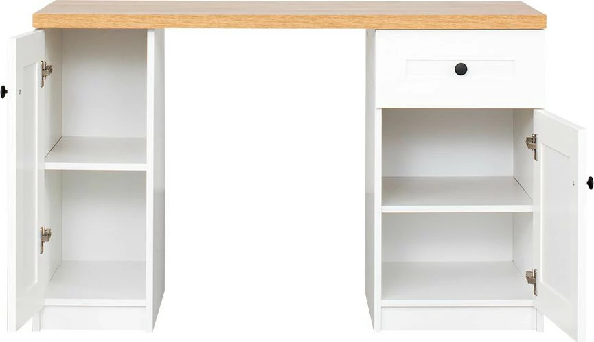 Biurko Toskania (biały/dąb Soma ciemny)