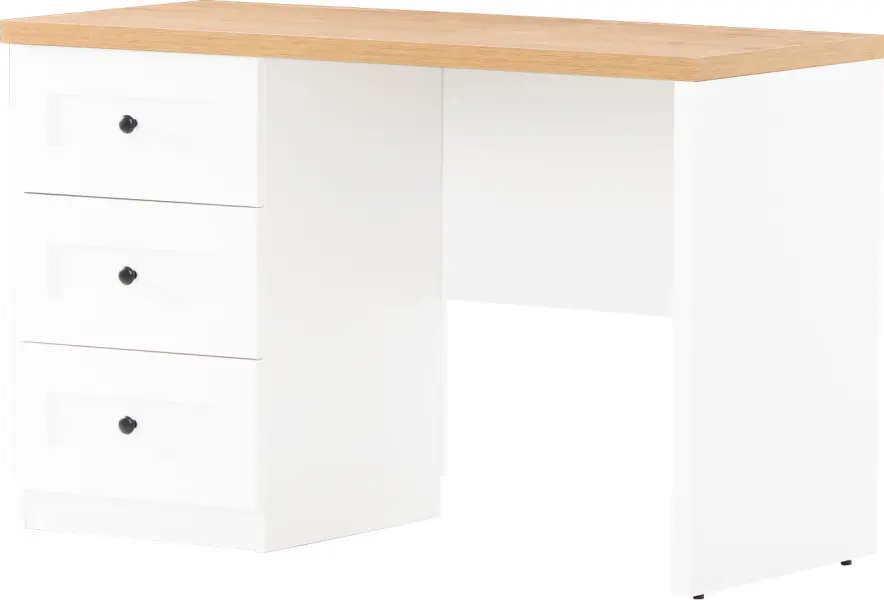 Biurko Toskania (biały/dąb Soma ciemny)