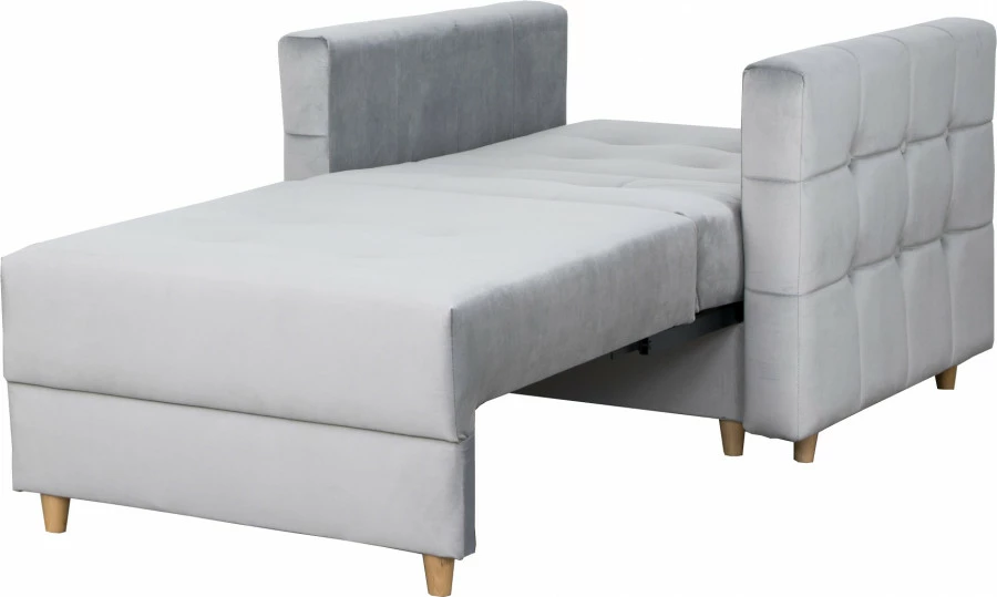 Fotel rozkładany Paris (plusz srebrzysty)