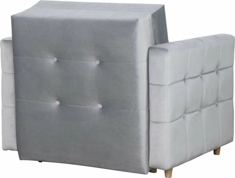 Fotel rozkładany Paris (plusz srebrzysty)