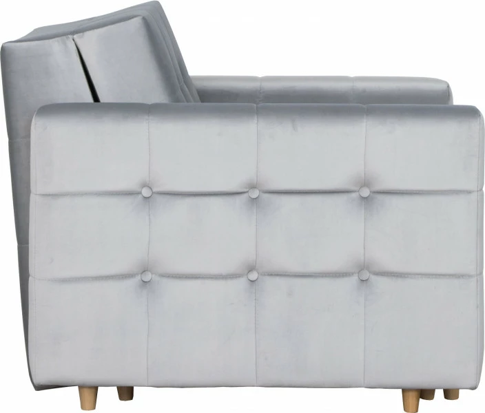 Fotel rozkładany Paris (plusz srebrzysty)