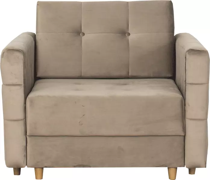 Fotel rozkładany Paris (plusz brąz)