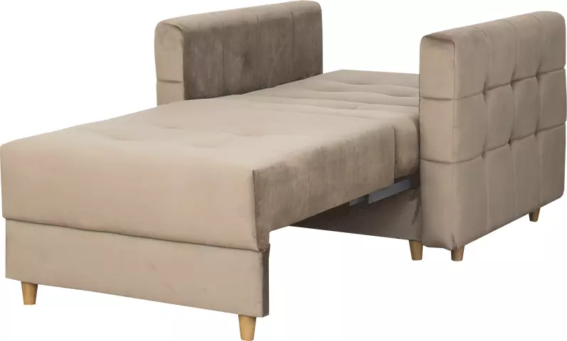 Fotel rozkładany Paris (plusz brąz)