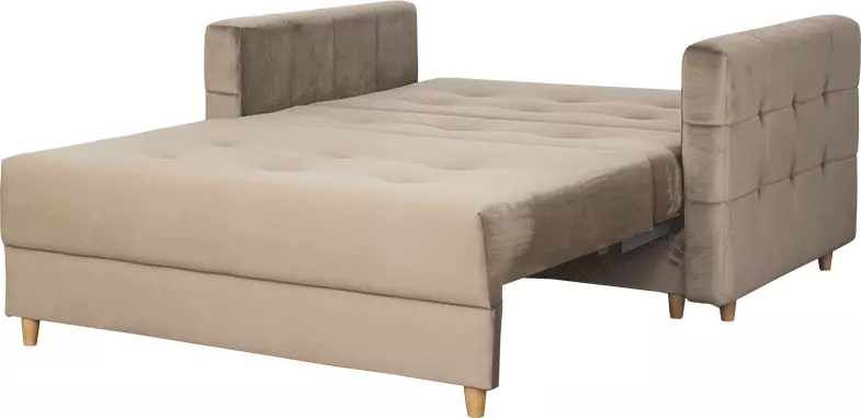 Fotel 2-osobowy rozkładany Paris (plusz brąz)