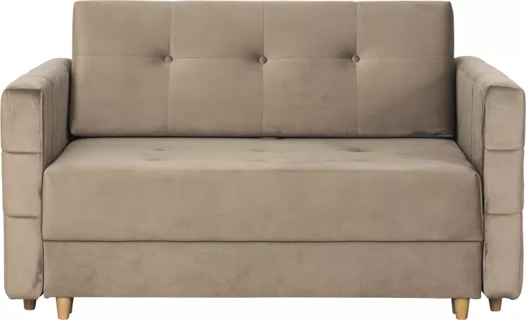 Fotel 2-osobowy rozkładany Paris (plusz brąz)