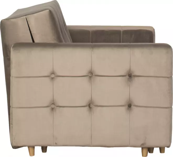 Fotel 2-osobowy rozkładany Paris (plusz brąz)