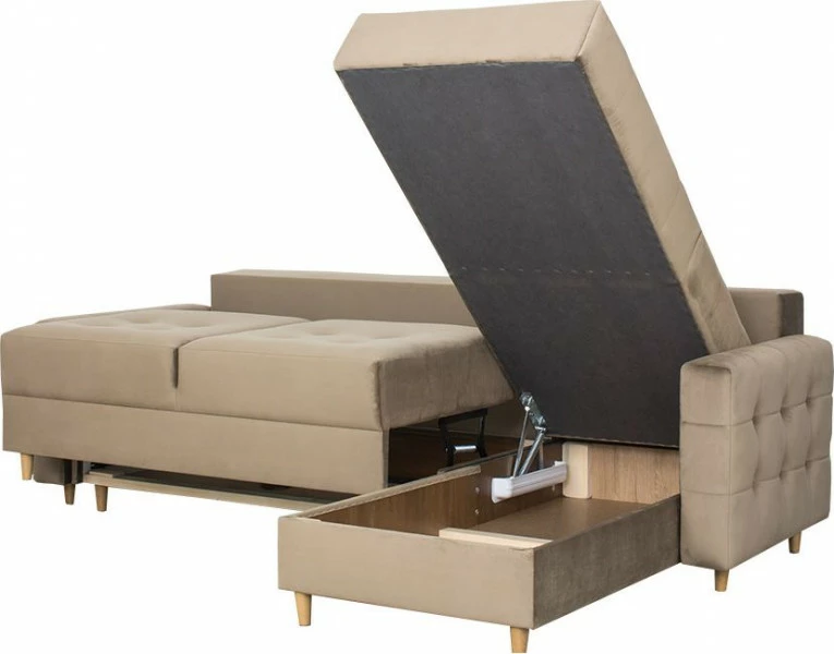 Narożnik Paris (plusz brąz)