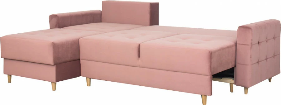 Narożnik Paris (plusz brudny róż)