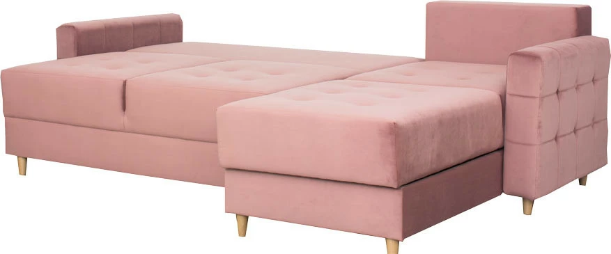 Narożnik Paris (plusz brudny róż)