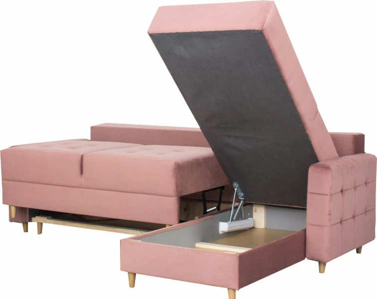 Narożnik Paris (plusz brudny róż)