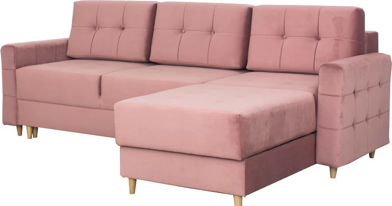 Narożnik Paris (plusz brudny róż)