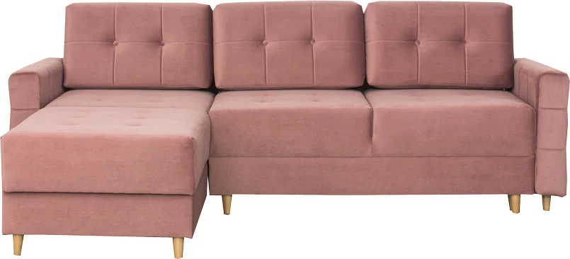 Narożnik Paris (plusz brudny róż)