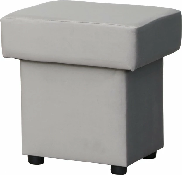 Puf otwierany (plusz srebrzysty)