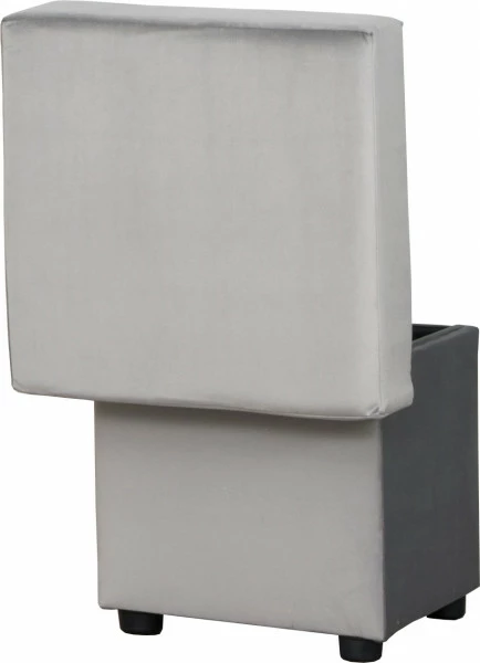 Puf otwierany (plusz srebrzysty)