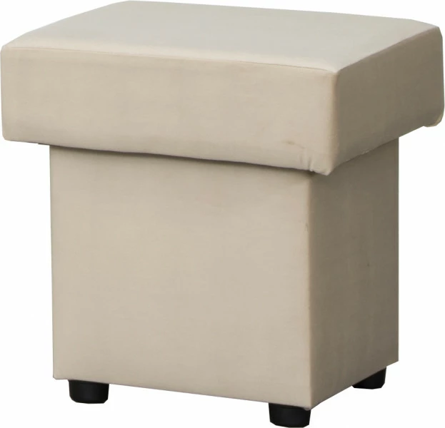 Puf otwierany (plusz beż)