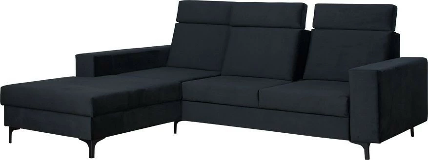 Narożnik Sydney (plusz czarny) lewy 