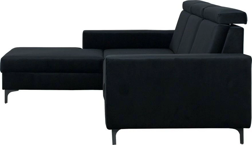 Narożnik Sydney (plusz czarny) lewy 