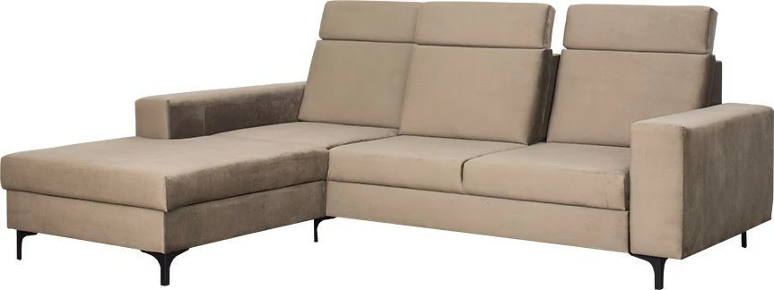 Narożnik Sydney (plusz brąz) lewy 