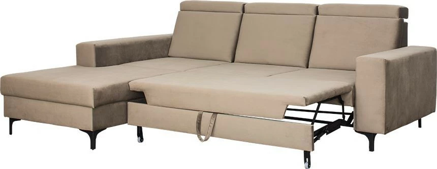 Narożnik Sydney (plusz brąz) lewy