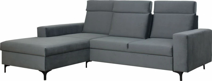 Narożnik Sydney (plusz grafit) lewy