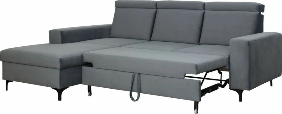 Narożnik Sydney (plusz grafit) lewy