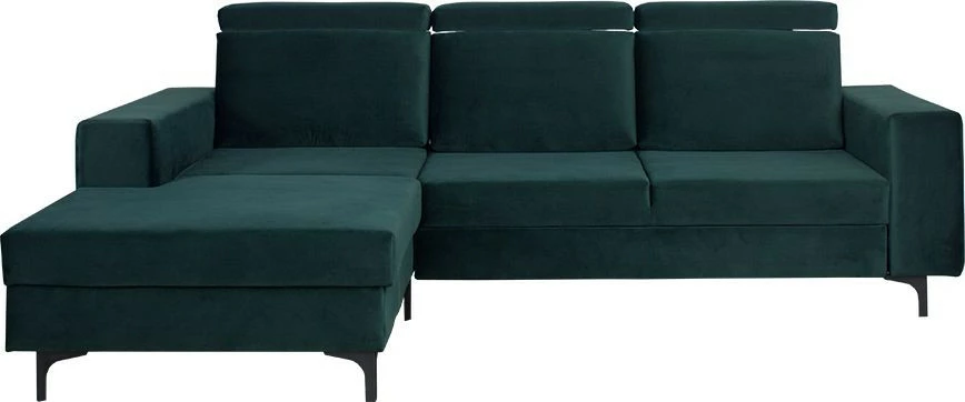 Narożnik Sydney (plusz zieleń) lewy 