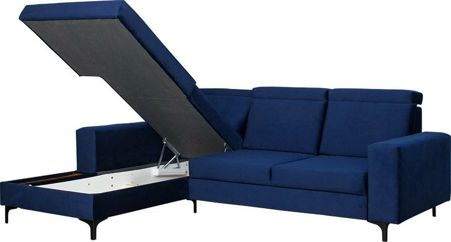 Narożnik Sydney (plusz granat) lewy