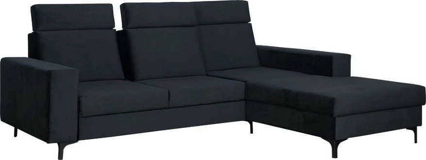 Narożnik Sydney (plusz czarny) prawy