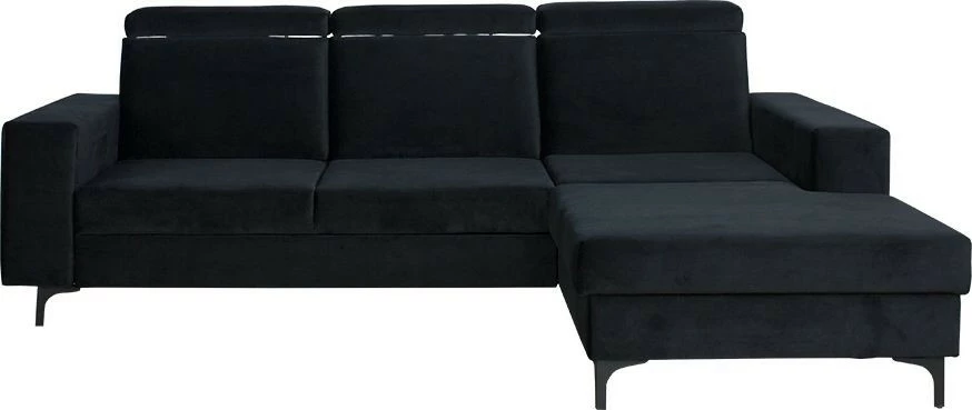 Narożnik Sydney (plusz czarny) prawy 