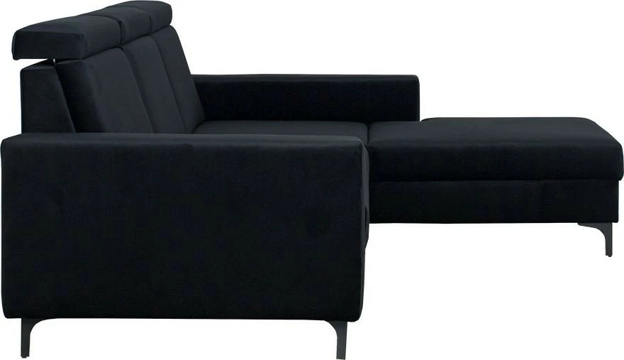 Narożnik Sydney (plusz czarny) prawy