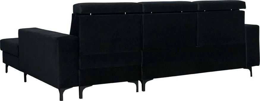 Narożnik Sydney (plusz czarny) prawy 