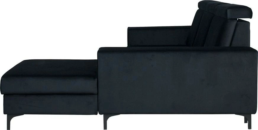 Narożnik Sydney (plusz czarny) prawy 