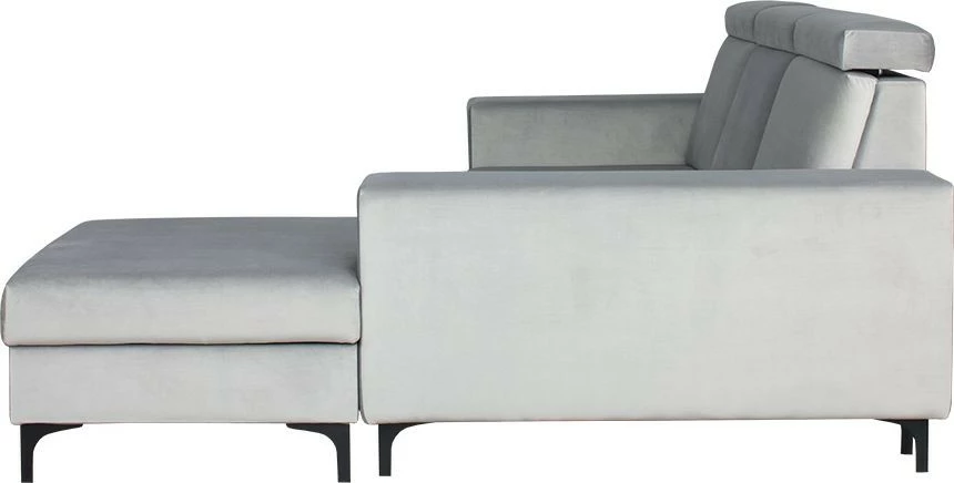 Narożnik Sydney (plusz srebrzysty) prawy