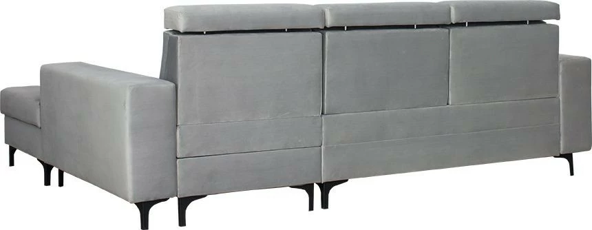 Narożnik Sydney (plusz srebrzysty) prawy 