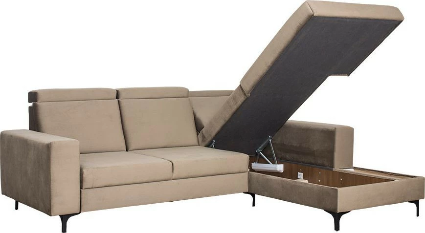 Narożnik Sydney (plusz brąz) prawy