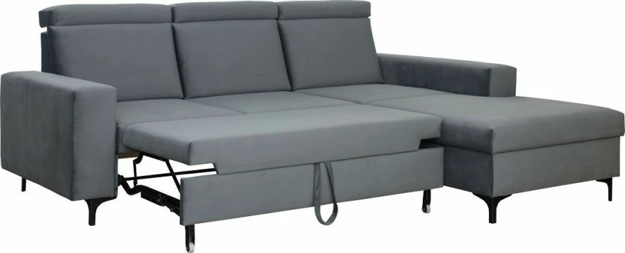 Narożnik Sydney (plusz grafit) prawy 