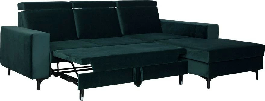 Narożnik Sydney (plusz zieleń) prawy