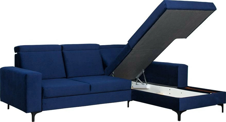 Narożnik Sydney (plusz granat) prawy