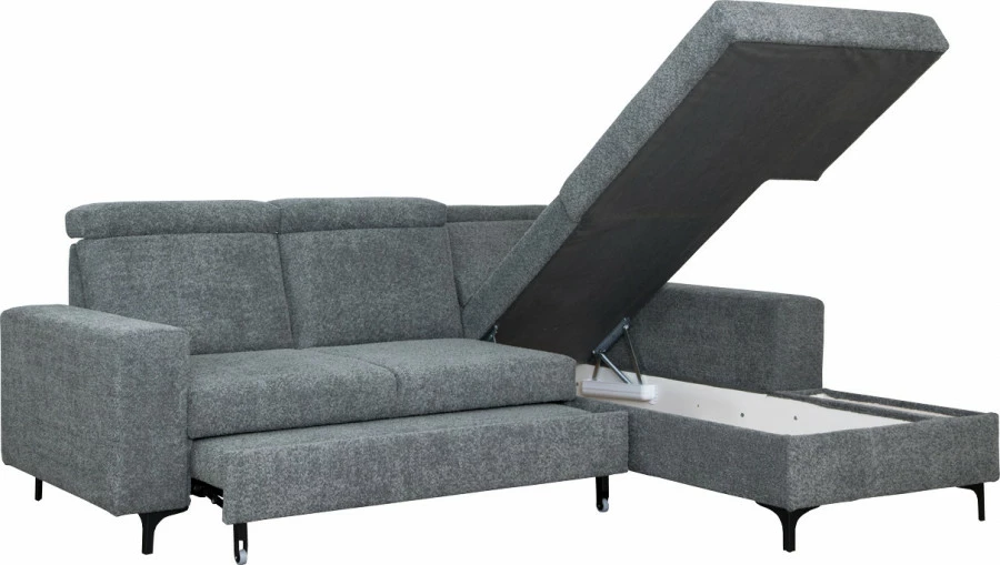 Narożnik Sydney (boucle grafit) prawy 