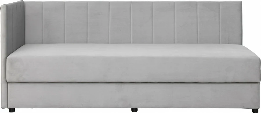 Tapczan Manilla lewy (plusz srebrzysty)