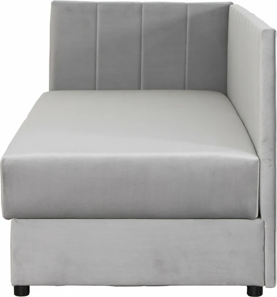 Tapczan Manilla lewy (plusz srebrzysty)