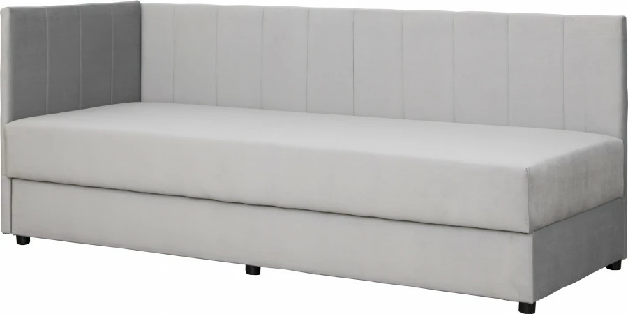 Tapczan Manilla lewy (plusz srebrzysty)