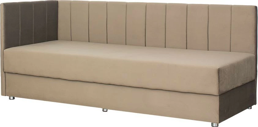 Tapczan Manilla lewy (plusz brąz)