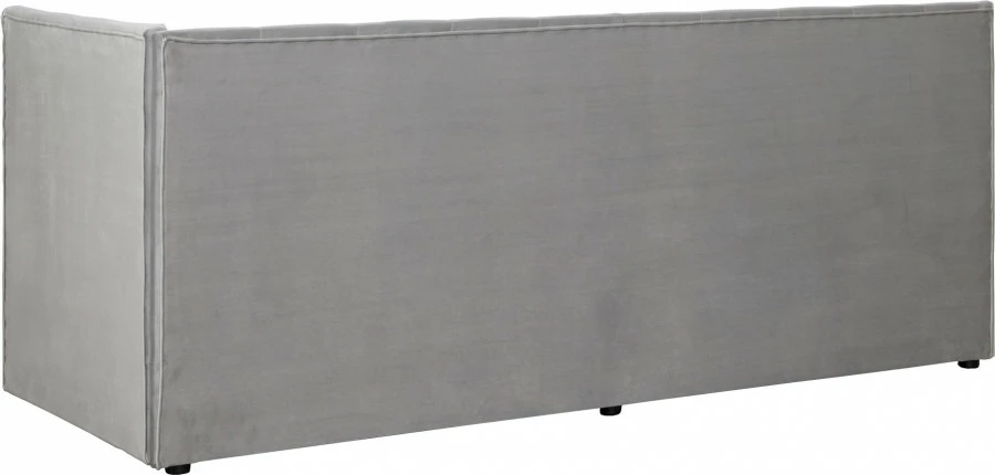 Tapczan Manilla prawy (plusz srebrzysty)