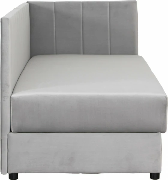 Tapczan Manilla prawy (plusz srebrzysty)