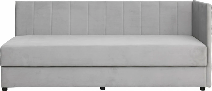 Tapczan Manilla prawy (plusz srebrzysty)