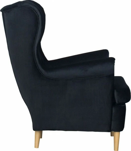 Fotel uszak Werina (plusz czarny)