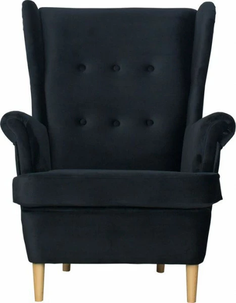 Fotel uszak Werina (plusz czarny)