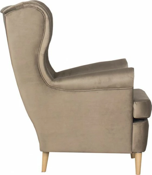 Fotel uszak Werina (plusz brąz) 